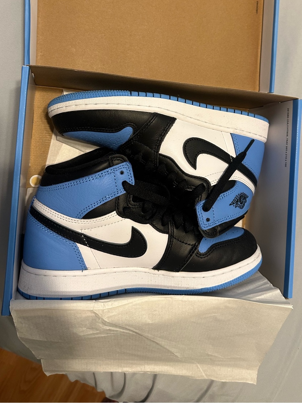 Nike Kids Air Jordan 1 Retro High - Black/White/University Blue